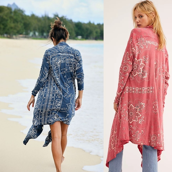 New magnolia pearl stargazer cardi purple pink bandana cardigan OS Karesa ithaca - Picture 5 of 16